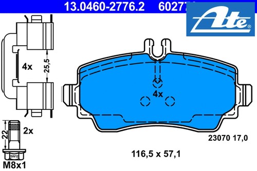 Front brake pad set disc - set,