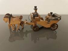 Vintage wooden horse drawn - vintage,