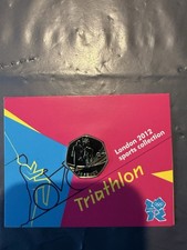 Triathlon 50p Uncirculated Coin London 2012 Olympic Carded