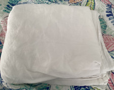 Armani Casa Linen  Cotton Bedding Oversized King Flat Sheet White Italy