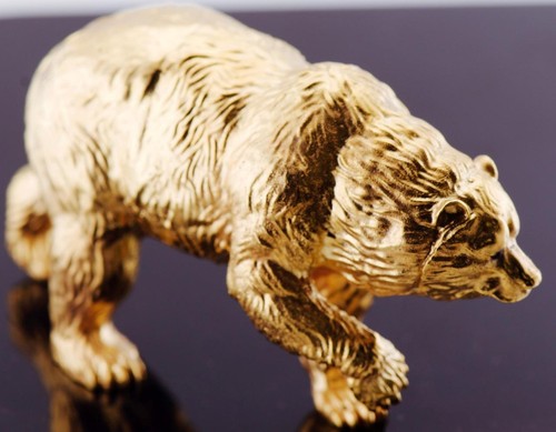 Antique faberge vermeil bear - antique,