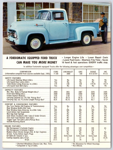 1956 ford 100 - ford, fordomatic