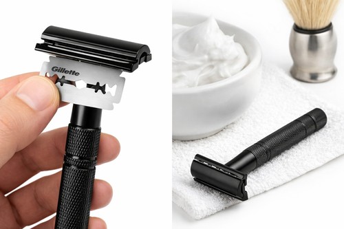 Metal black double edge - double, safety