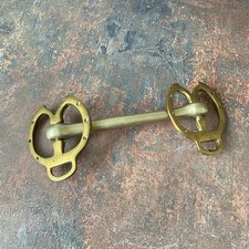 Stallion Horse Decorative Equestrian Cheek Bit Brass  6"