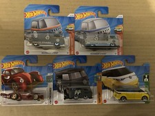 Hot Wheels Basic Assortment 5 x Volkswagen Cars. Kafer, T2 Pickup, Kool Kombi
