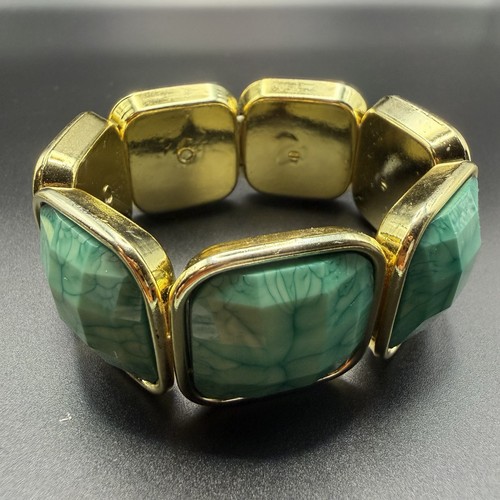 Gold green faux turquoise - gold,