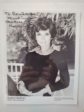 Audrey Hepburn original signed photograph, 1970s or 80s, approx 25cm x 20cm