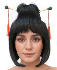Geisha Glamour Black Wig Adult
