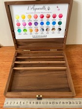 Walnut box for Sennelier paints
