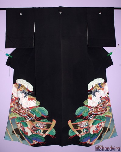 Deco antique silk kuro - antique,