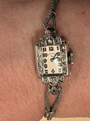 Vintage lady elgin 14k - vintage, white