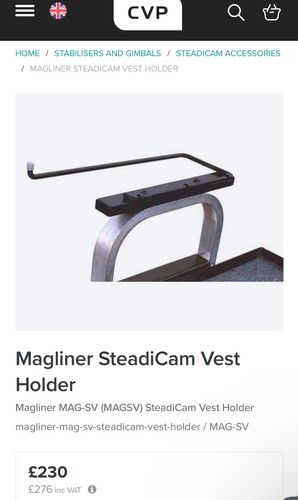 Magliner steadicam vest - vest, holder