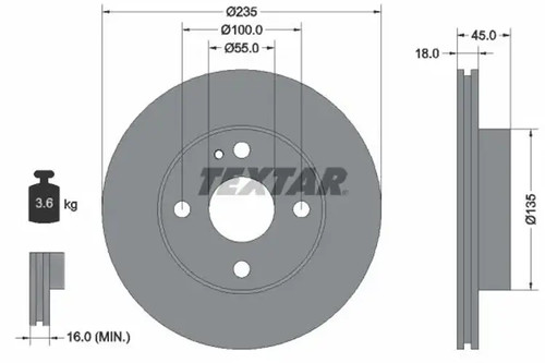 Brake disc internally - 2x,