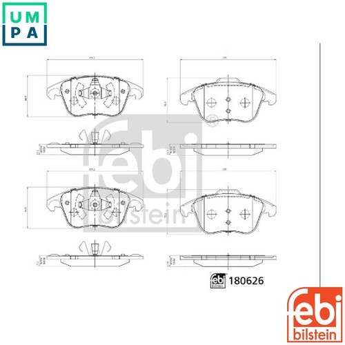 Brake pad set disc - brake,