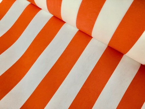 Orange white stripe - &, dralon
