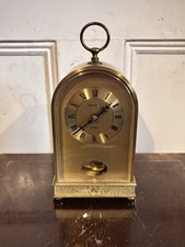 Vintage H.Samuel quartz brass mantel clock | All in good working order