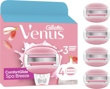 Gillette Venus Comfortglide Spa Breeze Razor Blade Refills Women Pack of 4
