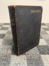 Antique Holy Bible Book 1901 Leather Bound British & Foreign Bible Society