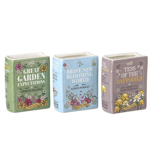 Ceramic book vase - vase, x1