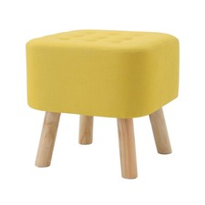 Linen Fabric Footstool Foot