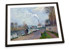Camille Pissarro The Oise Pontoise Grey Weather FRAMED ART PRINT Picture Artwork