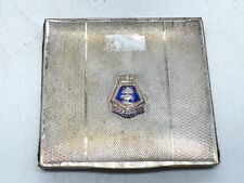 ANTIQUE ENAMEL HMS BERWICK MILITARY CIGARETTE CASE POCKET SHIP NAVY