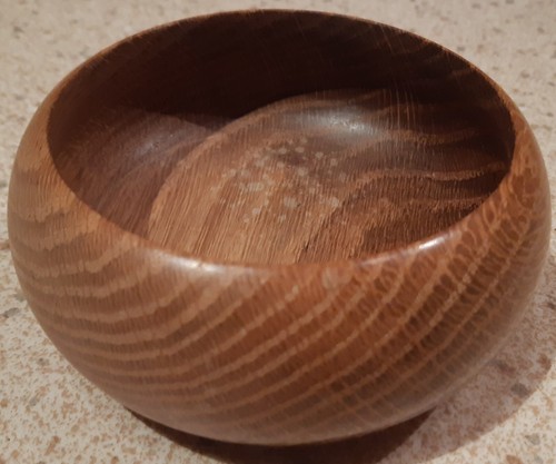 Small natural oak bowl wooden - small,