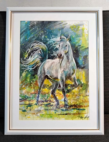 Original watercolour horse - original,