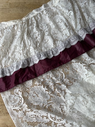 Jcpenney vtg 90s cream - cream, lace