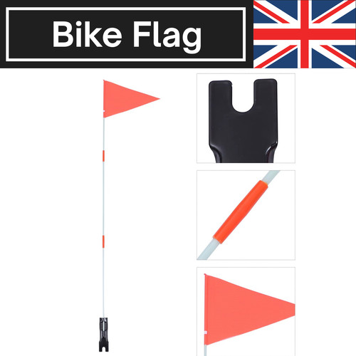 Bike safety flag pole - bike, set