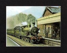 Stirling locomotive South Eastern Chatham Railway at Charing Rare Mounted Print
