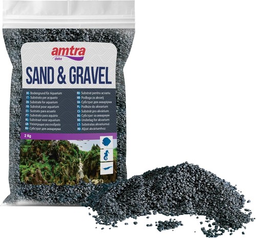 Aquarium sand 3mm black - sand,