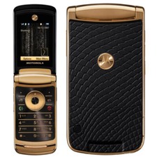 Original Motorola Razr 2 V8 2.2'' UNLOCKE GSM 2G Quad Band Flip Gold Cell Phone