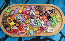 Set 10  Key Ring Making Clips Coloured Trigger Swivel Clip 12mm Random Colours
