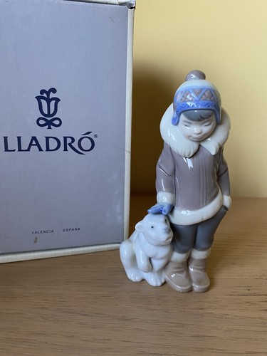 Lladro 5238 eskimo boy with - lladro,