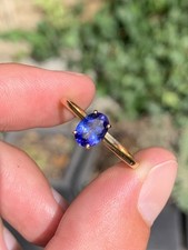 18ct Gold Tanzanite Solitaire Ring ILIANA 3 Grams