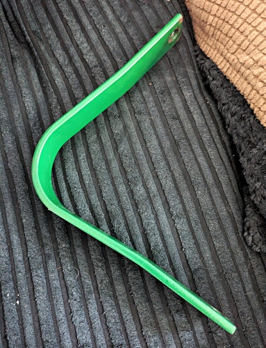 Green metal rod lever - metal, rod/lever