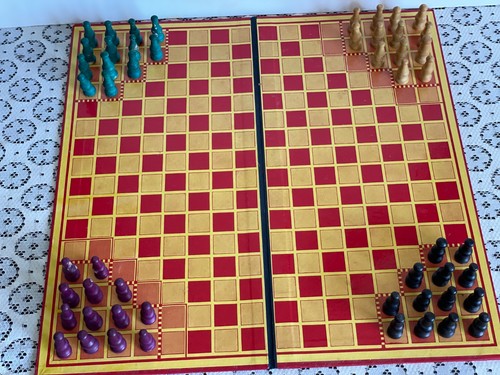 Vintage halma board - halma, game