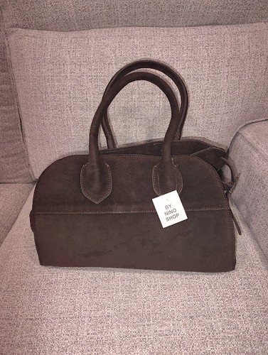 Nwt suede satchel handbag - handbag, by