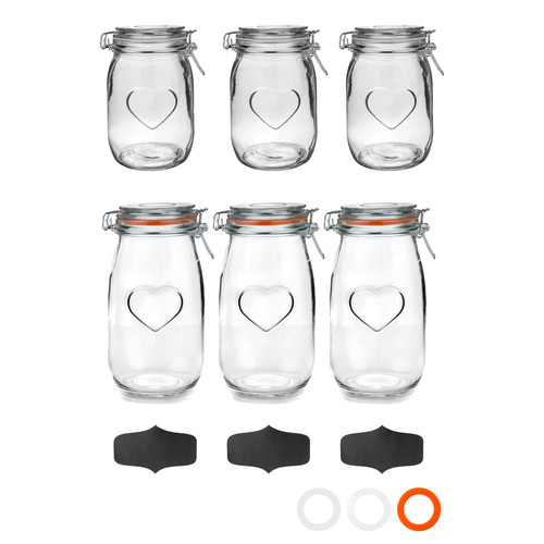 Heart glass storage - heart,
