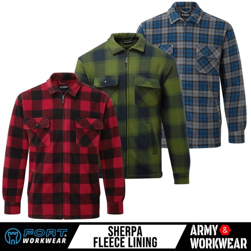 Fort mens fleece check - fleece, work