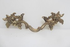 Antique Brass Drawer Handle Pull Dresser Chest Rococo Gilt Victorian Vintage 7"W