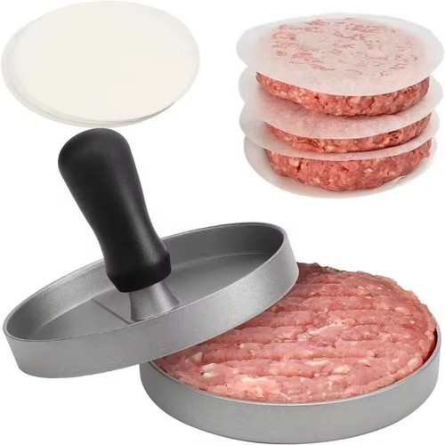 Burger press round stainless - press,