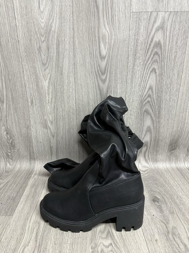 Missguided black leather - black,