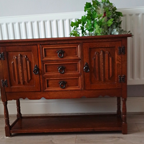 Brown wooden sideboard - brown,