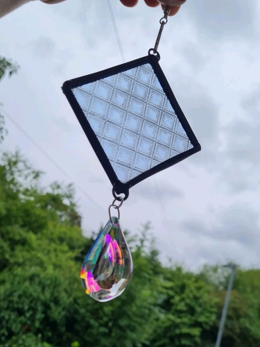 Small old stained glass piece - small,