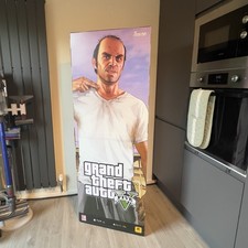 Grand Theft Auto V 5 * Store Promotional Display Standee * 2013 PS3 Xbox 360