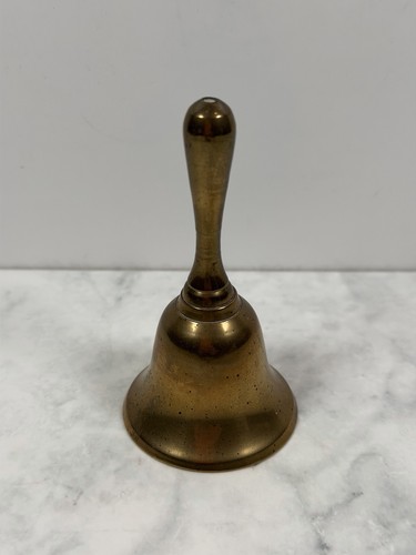 Vintage solid brass hand bell - vintage,