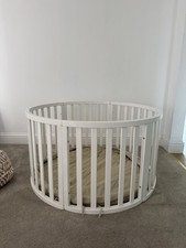 The Modern Nursery White Wooden Round Play Pen