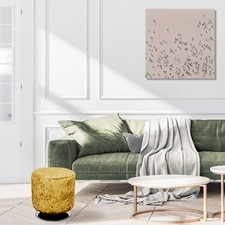 Velvet Foot Stool Gold Round